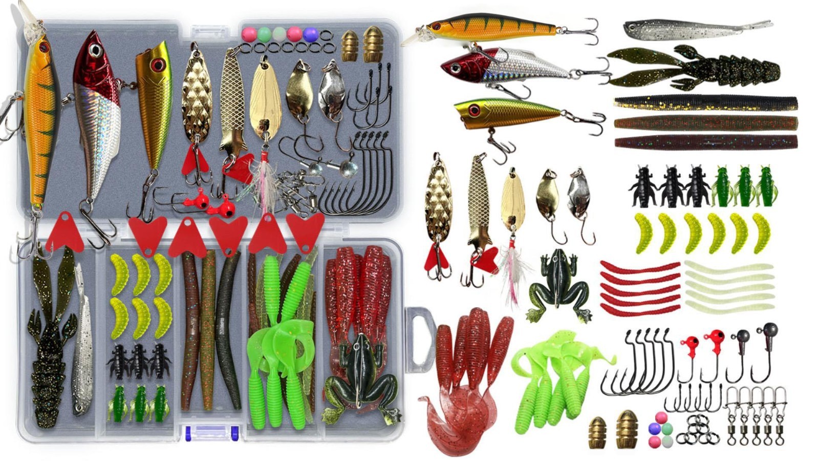 Fishing Lures Kit - Crankbaits, Topwater Lures, Spinnerbaits, Jigs & Tackle Box - Image 8