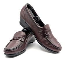 SAS Women's Leather Loafer, Tripad Comfort, Burgundy, 1.5" heel, Slip-on Size 6M