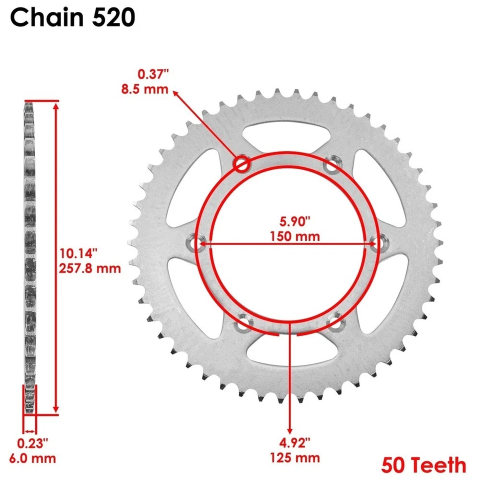 Black O-Ring Drive Chain & Sprockets Kit for KTM 300 Xc Xcw 2010-2015 - Image 4 of 4