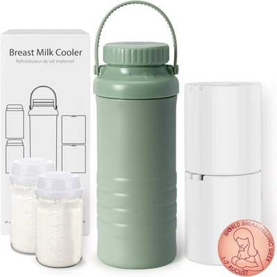 Portable Breast Milk Cooler Bottle 22oz Breastmilk Chiller Travel Mom 2 PCS