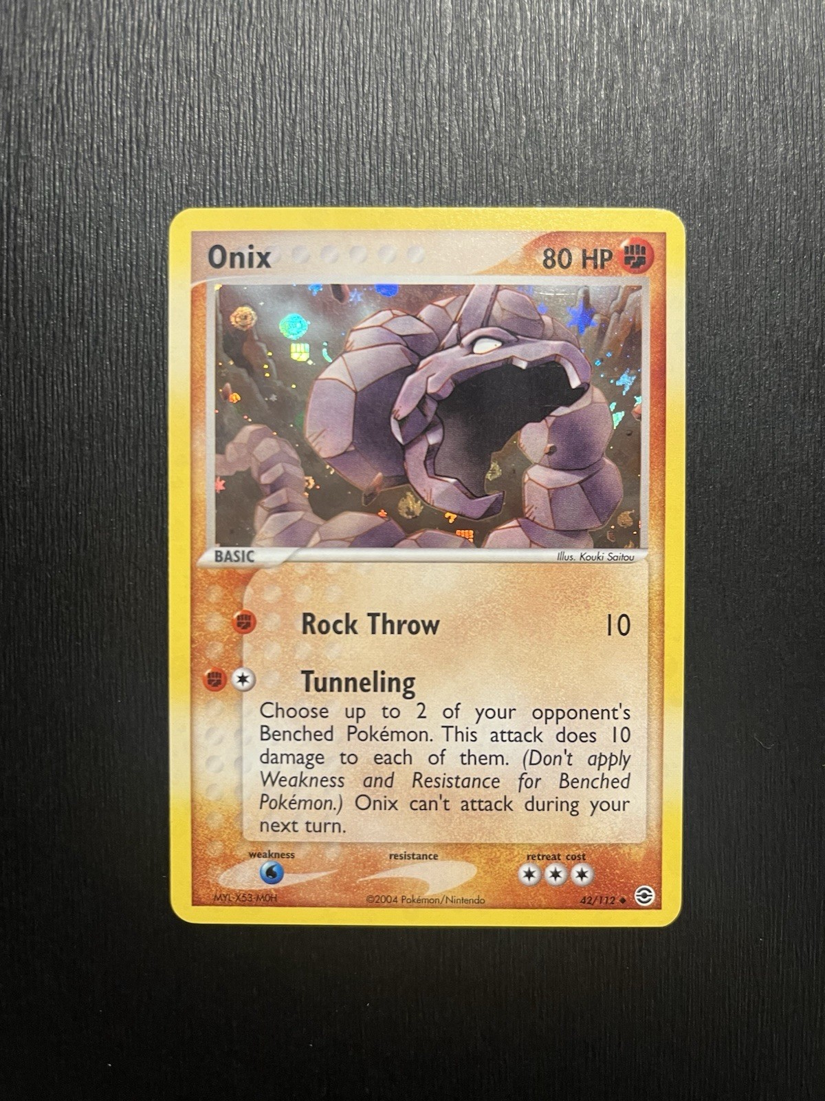 2004 Pokemon FireRed & LeafGreen Onix 42/112 Reverse Holo - NM-