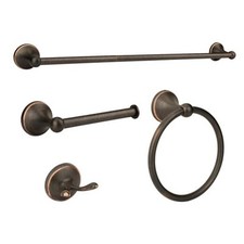 4 Piece Antique Bathroom Hardware Accessories Set,24 Inch Oil Rubbed Bronze