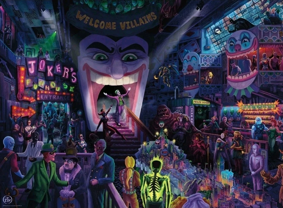 1000 Piece Puzzle The Jokers Ball DC Joker Zac Kinkade - Ceaco Jigsaw Puzzle - Image 4 of 4