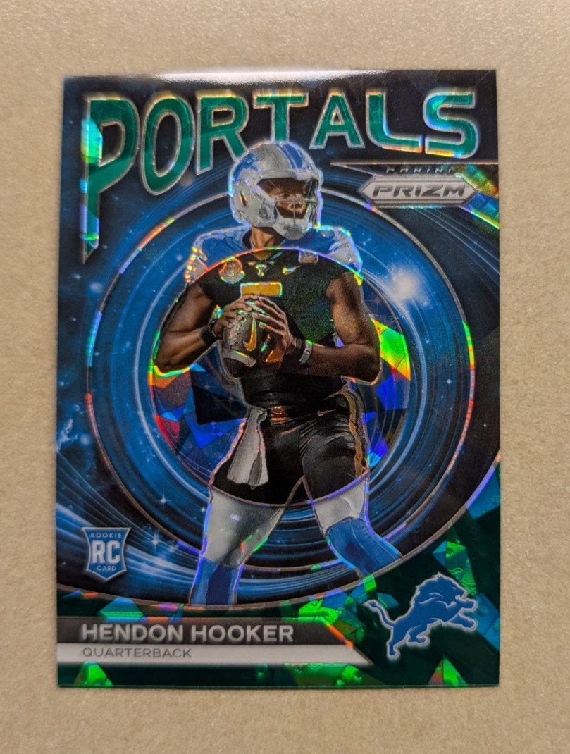 2023 Panini Prizm #PO-2 Hendon Hooker Portals Prizms Green Ice