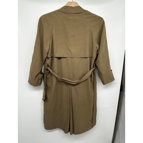 Bill Blass Menswear Khaki Tan Double Breasted Trench Coat with Belt Mens image 2