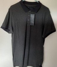 Image of French Connection Polo Shirt grey Cotton BNWT Large