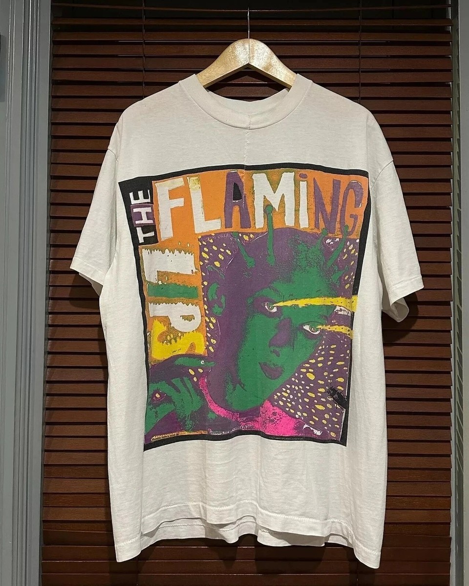 The Flaming Lips Band White Short Sleeve Unisex T shirt Vtg S-5XL