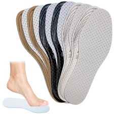 6 Pairs Breathable Latex Foam Shoe Insoles, Perforated Cushion Inserts