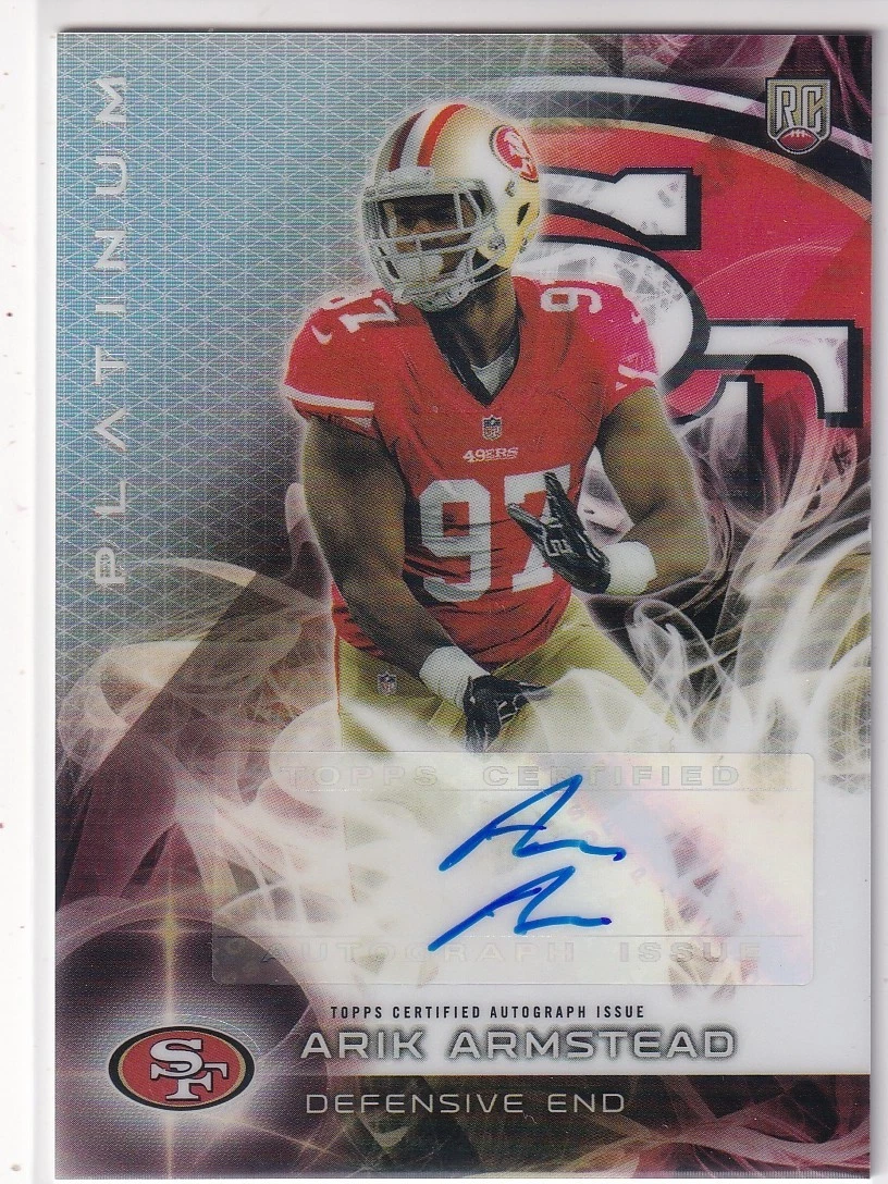 Arik Armstead Topps Platinum Autograph Rookies #ARAAR Pulsar Refractor