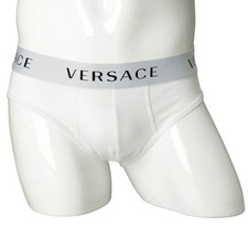 Versace Men's White Logo Print Low Rise Slip Underwear Versace Sz 3 US XS IT 46