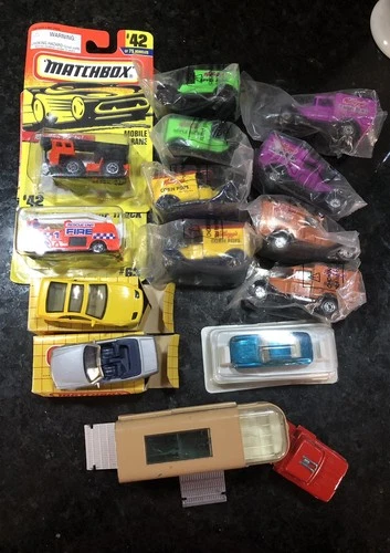 Lot of 14 mostly Matchbox Vehicles, with 1 Lesney and 1 Holland Porsche