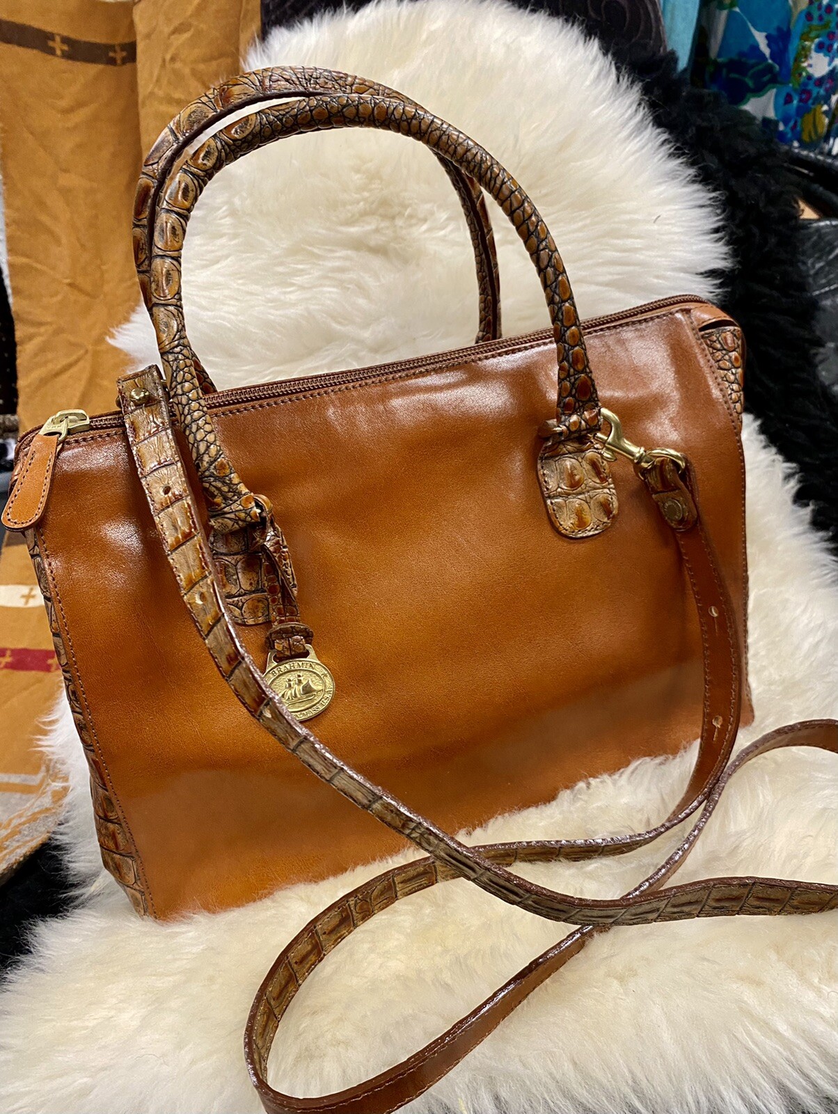 Classy Brahmin handbags used preowned with detachable strap eBay