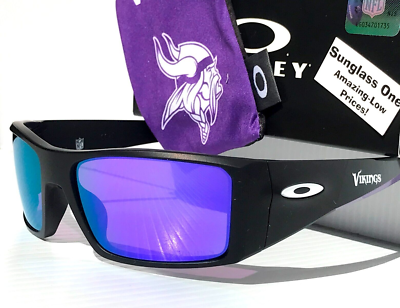NFL Oakley HELIOSTAT Matte Black VIKINGS w PRIZM Violet Lens