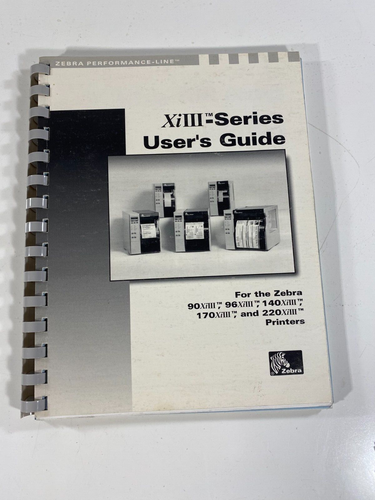 Zebra XiIII Series Users guide 90 96 140 170 220 Manual Printer | eBay