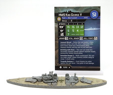 Axis  Allies: War at Sea - HMS King George V with Card
