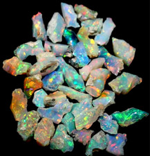 Opal Rough Specimen Gemstones Lot 50 Carat Natural Ethiopian Welo Fire Opal Raw