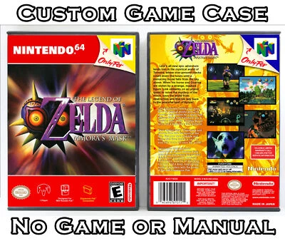 CUSTOMGAMECASES Legend of Zelda: Majora's Mask - Nintendo 64 N64 Custom Case *NO GAME*