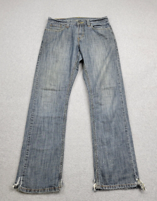 Levis 514 Slim Straight Jeans Mens 29 x 30 (30 x 30) Slit Cuffs Blue Denim