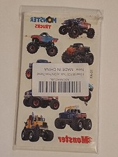 96 PCs Super Monster Trucks Art Tattoo Gift Set Cut Peel And Apply New