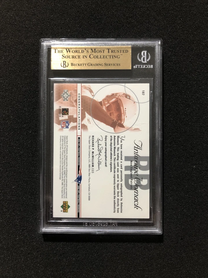 2002 Upper Deck SP Authentic ANTWOINE WOMACK #187 BGS 9.5 💎 RC AUTO 0849/1150 - Image 2 of 2