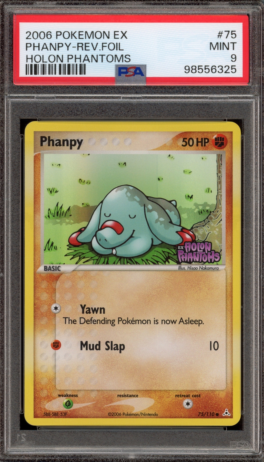 Pokemon Phanpy EX Holon Phantoms Reverse Holo #75 PSA 9 Mint