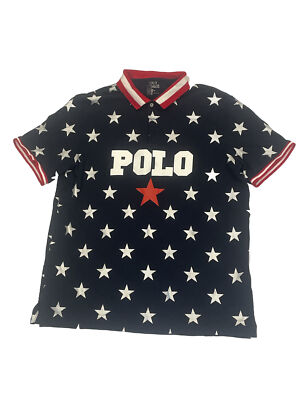 Polo Ralph Lauren Classic red white blue star size L polo shirt