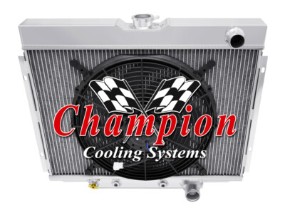 2 Row AAR Radiator Lowhose Pass 24'',16'' Fan-1967-1970 Mercury Cougar XR7 #EC338