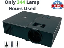 Dell 1550 DLP Projector 3800 ANSI PC 3D Ready HDMI - Only 344 Hours Used!