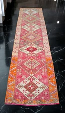 Turkish Runner Rug, HandMade Rug, Tribal Rug Ethnic Rug 3 x 11 ft Kitchen Runner