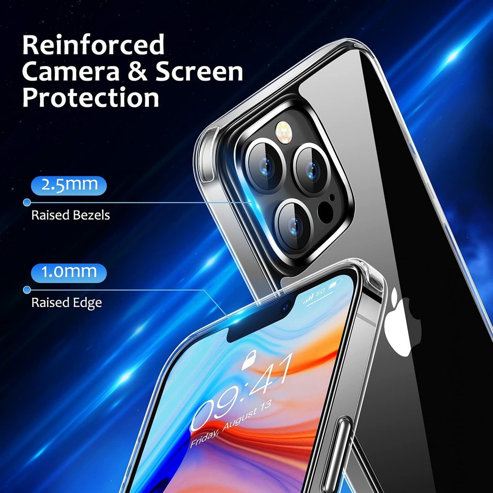 For iPhone 15 14 13 12 11 Pro Max Mini Xs XR 7 8 6 Plus SE Clear ...
