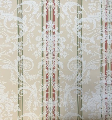 4-Thibaut Damask Wallpaper Beige & Green Washable 27  X 27 Foot = 60.75 SQ FT