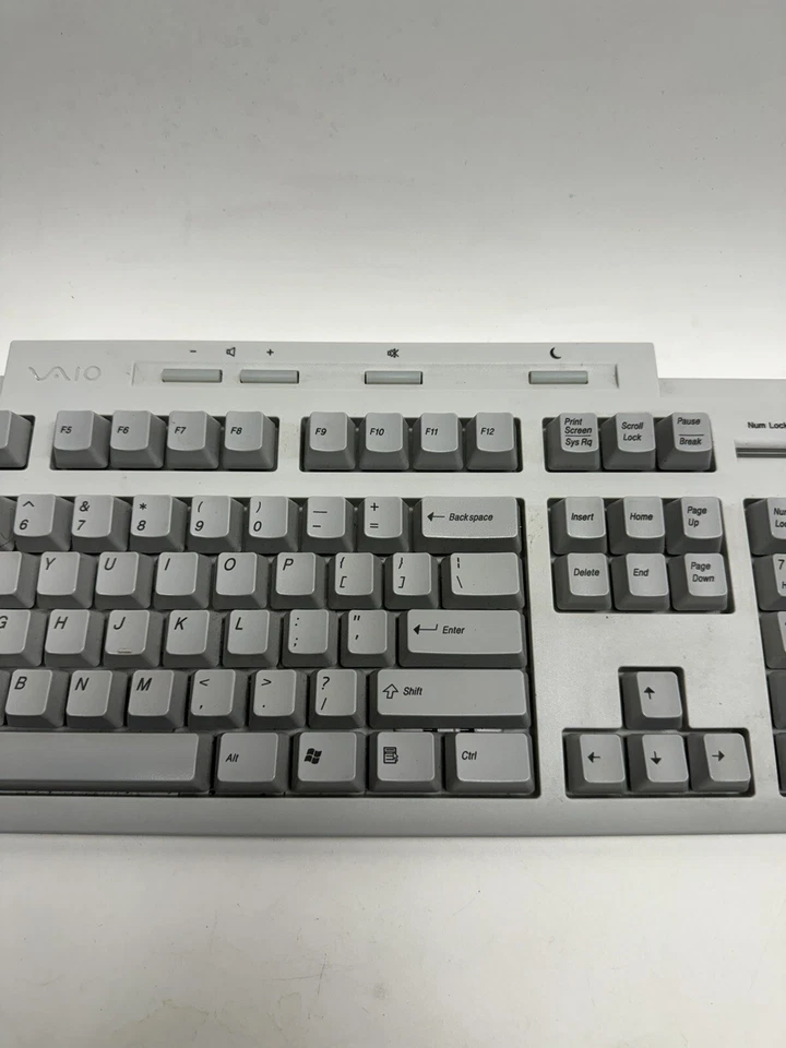 VINTAGE Sony Vaio PCVA-KB4P/U PS/2 Wired Computer Keyboard - Image 3 of 4