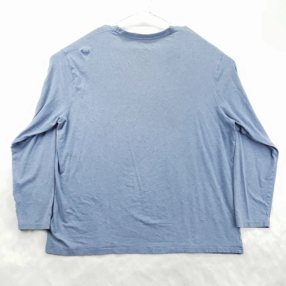 Coolibar Shirt Mens 2XL Blue Stretch UPF 50+ UV Protection Long Sleeve Crew Neck - Image 2 of 4