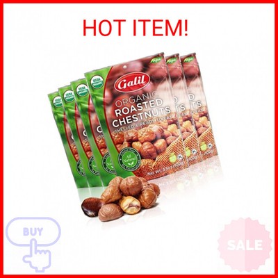 Galil Organic Roasted Chestnuts | Shelled | Ready to Eat Snack | Gluten Free, Al