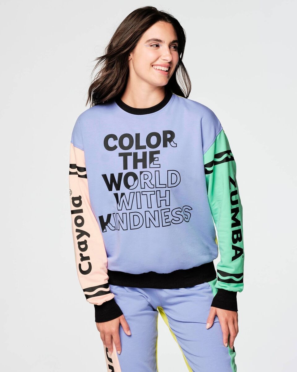 Zumba X Crayola Color With Kindness Sweatshirt - The Whole Zumba X Crayola Color With Kindness Sweatshirt - The Whole