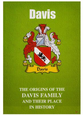 Davis Welsh Surname History Booklet with Historical Facts of this Famous Name