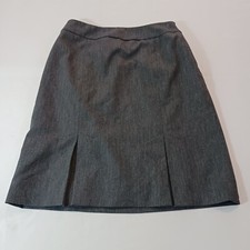 HW New York A-Line Gray Skirt Women's Size 4 Side Zipper Made In USA