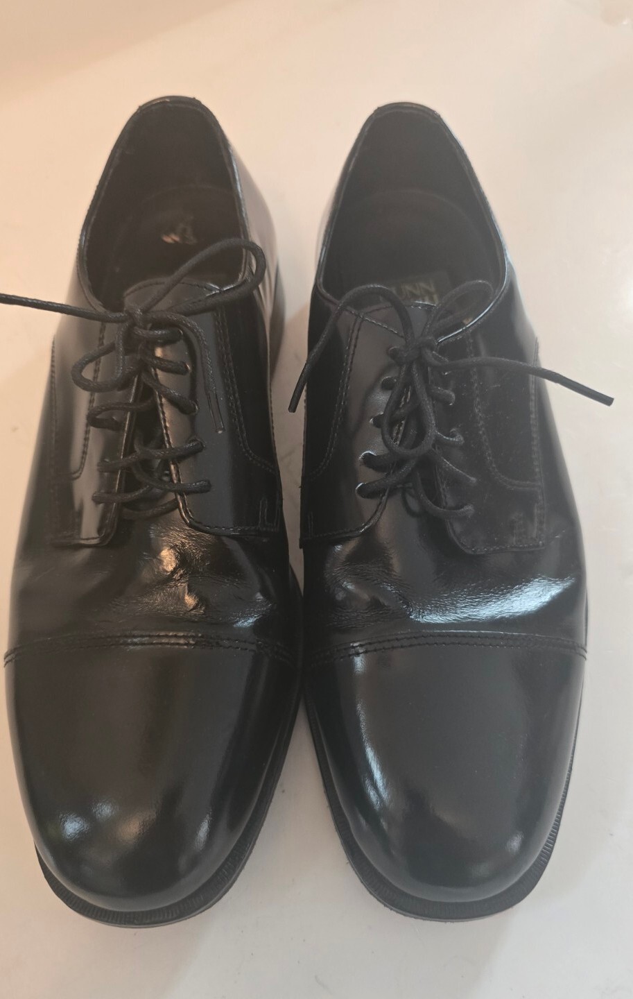 SAOLA Scarpe eleganti Nunn Bush da uomo taglia 9 5 M in pelle nera con lacci Oxford indossate una volta