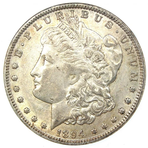 1894-O Morgan Silver Dollar $1 - Certified ANACS AU50 - Rare Date Coin!