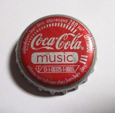COCA-COLA Soda Bottle Cap MUSIC Crown THAILAND Coke 2010 Red Metal Asia 280ml