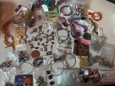 Huge Lot Jewelry Making Supplies Beads Pliers Wire Charms 100  Items
