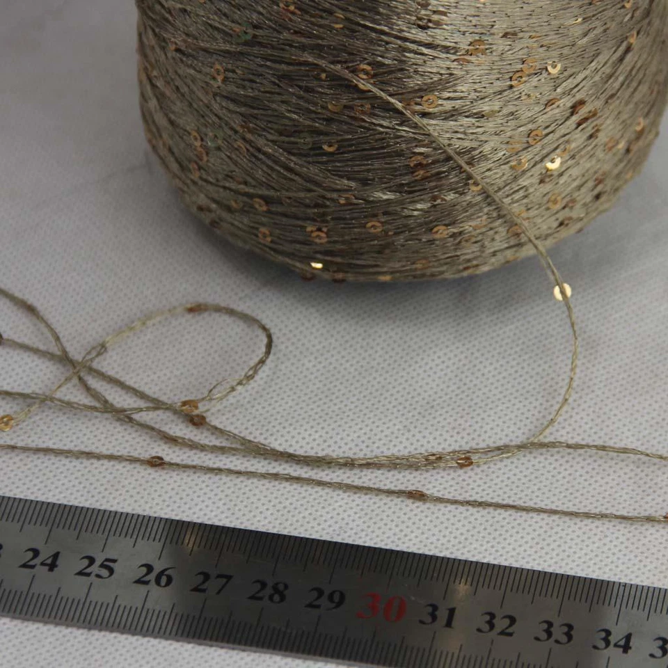 C Moda 1 Cono 500g Lentejuelas Brillantes Hágalo Usted Mismo Nylon Encaje Tejido a Mano Hilo de Ganchillo 03 Foto 2 de 3