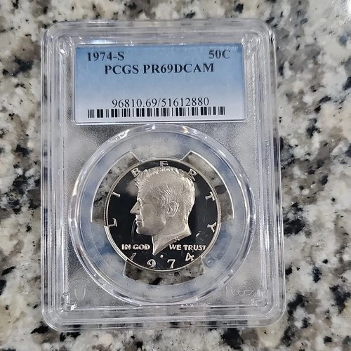 1974-S Kennedy Half Dollar PCGS PR69DCAM Silver Proof 50C San Francisco