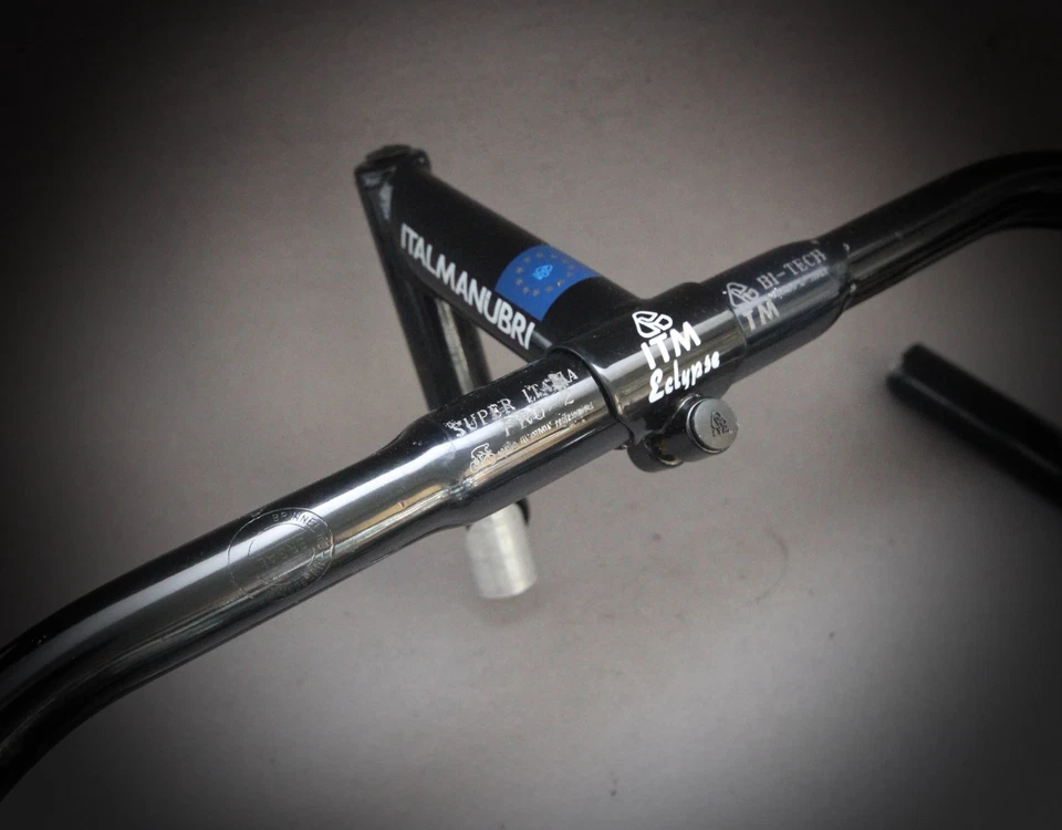ITM Eclypse 110 mm Stem / Black ITM Super Italia Pro 2 Ergal Bar 43 cm Anatomica