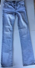 True Religion Billie Mid Rise Straight Jeans Womens 26 Light Blue Modern Stretch
