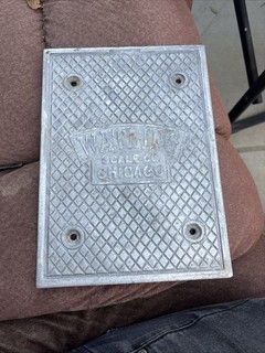Watling Scale Co. Chicago Antique Mercantile Metal Scale Plate