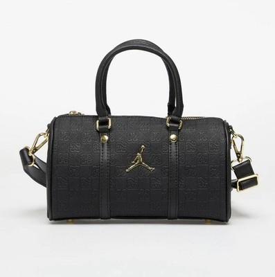 Nike Air Jordan Monogram Mini Duffle Bag Black Metallic Gold MA9169-K5X