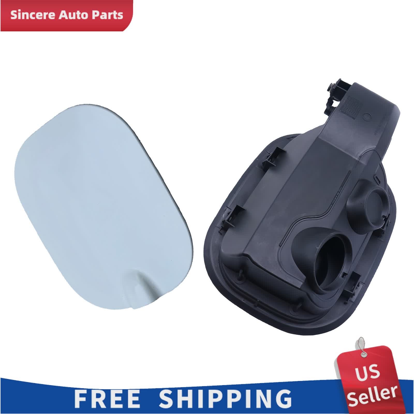 Fuel Tank Filler Pipe Housing with white Cap Door For 19-25 Chevy Silverado 1500 thumbnail 18