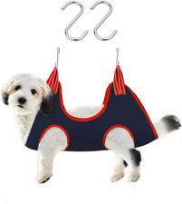 Dog Grooming Hammock Harness, Pet Hammock for Grooming with 2 S Hooks, Dog Sling