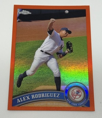 2011 Topps Chrome Orange Refractors Alex Rodriguez New York Yankees #100